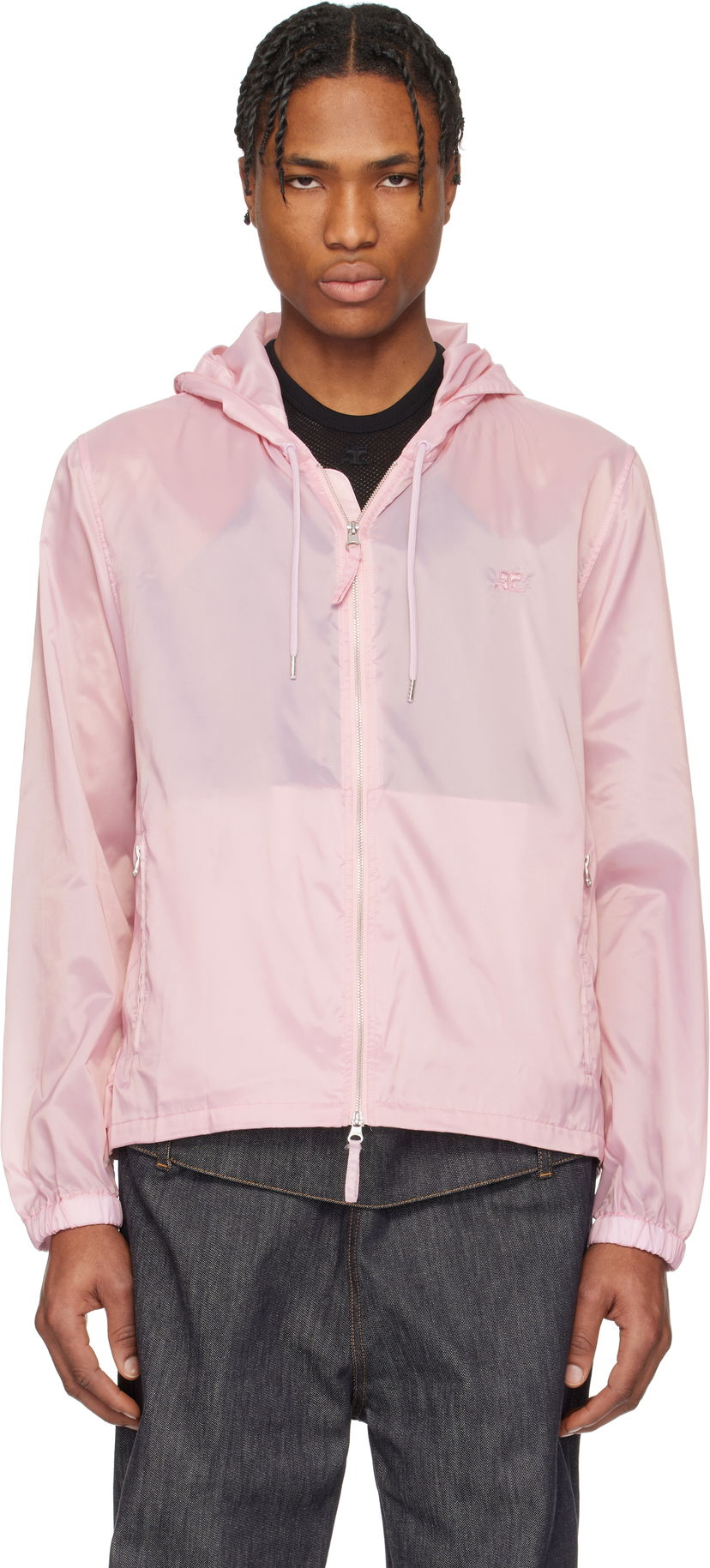 Вітровка Courrèges Courrèges Hooded Windbreaker Jacket Рожевий | 125CMA198NY0043
