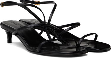Аксесуари Khaite KHAITE Loop Kitten Heel Sandals чорний | F3076-920, 3