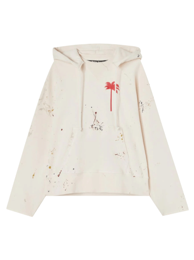 Світшоти Palm Angels PxP Painted Raw Cut Hoodie білий | PMBB104S22FLE0010325