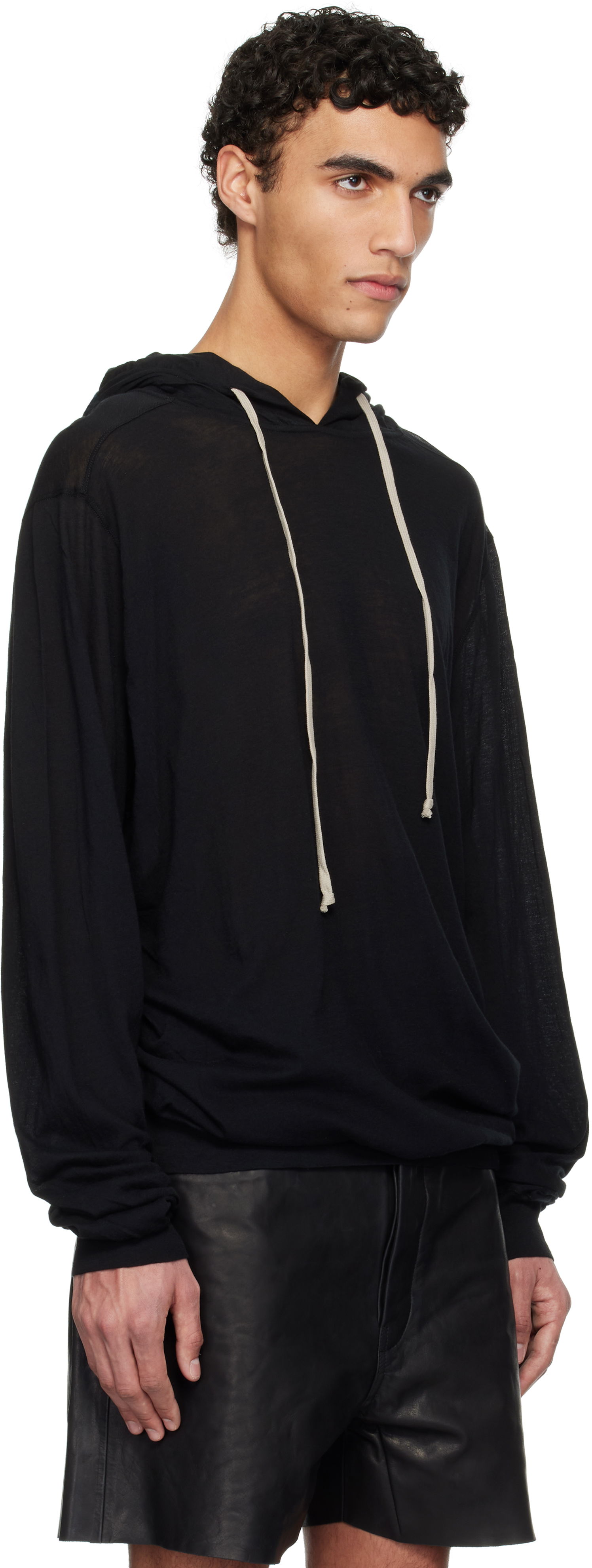 Світшоти Rick Owens Rick Owens Hollywood Unstable Cotton Hoodie чорний | RU01E5282 UC, 1