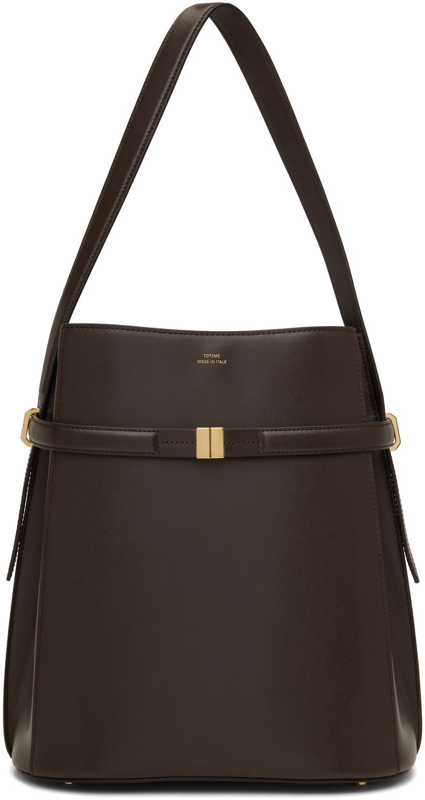 Сумочка TOTEME TOTEME Leather Bucket Bag with Belt Коричневий | 244-WAL0048-LE0025