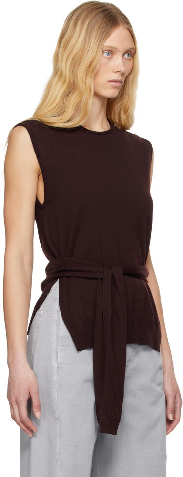 Cветр LEMAIRE Lemaire Trompe L'oeil Sleeveless Tie-Waist Sweater чорний | TO1323 LK087, 4