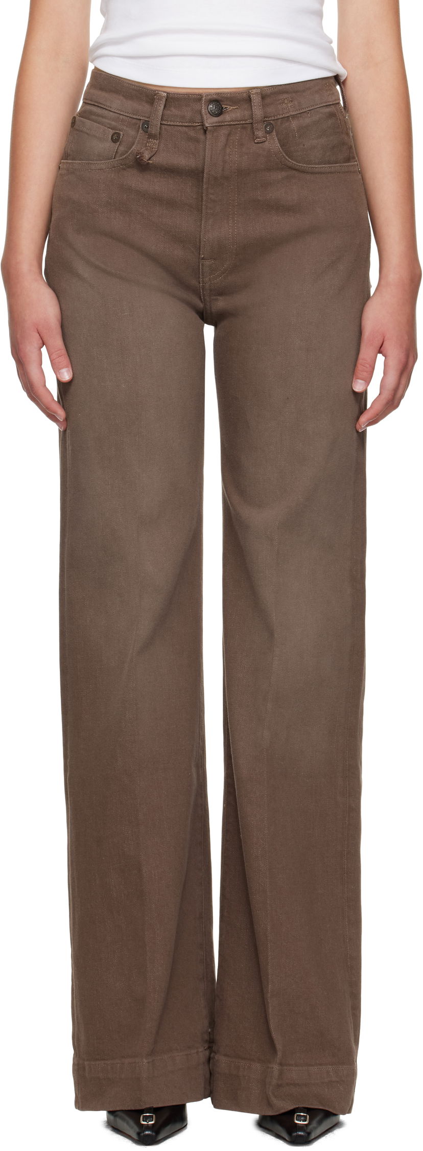 Джинси R13 R13 Flared Jeans Коричневий | R13WD188-D331A