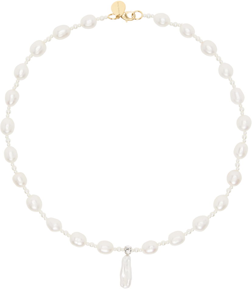 Кольє Simone Rocha Simone Rocha Staccato Pendant Pearl Necklace білий | NKS82 0913