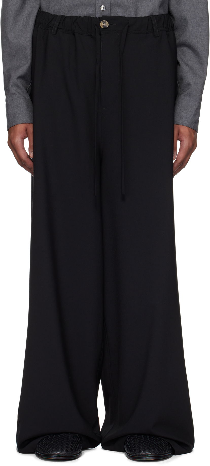 Штани Marni Marni Wool Wide-Leg Trousers чорний | PUMU0290A1 UTP771