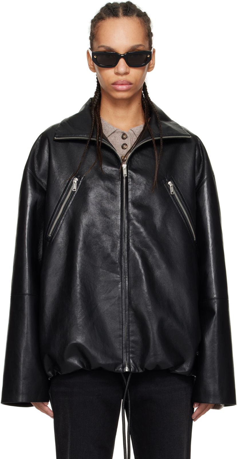 Куртка Nanushka Nanushka Aiman Faux-Leather Jacket чорний | NW25RSJK13999