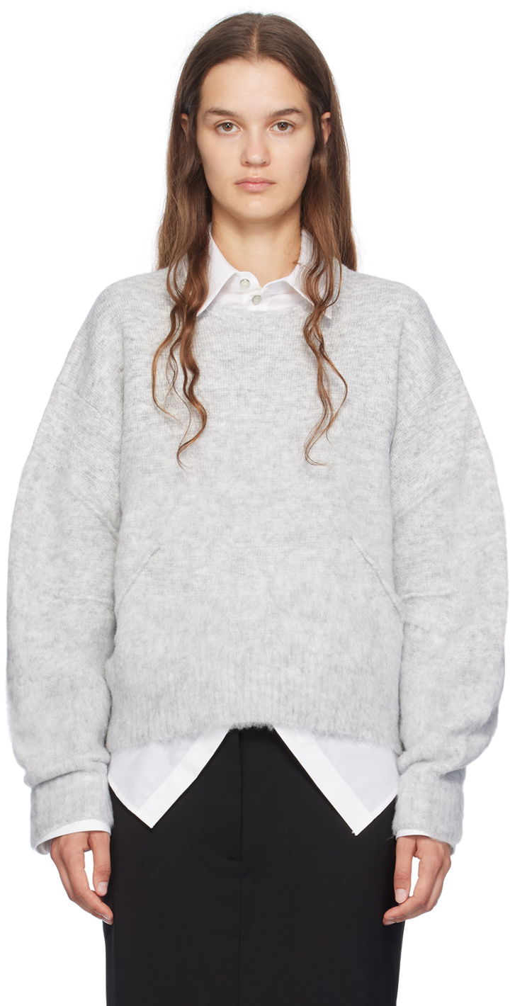Cветр Helmut Lang Brushed Apex Designer Sweater Сірий | O06HW706