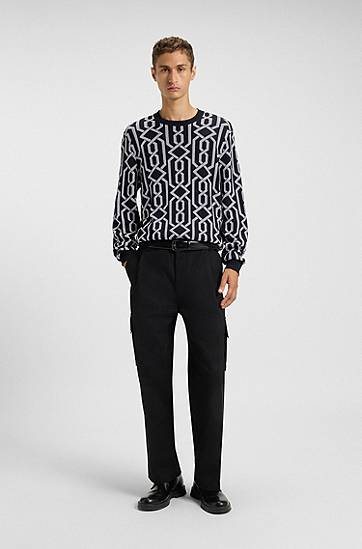 Cветр BOSS Regular-fit sweater with jacquard pattern Різнокольоровий | 50547001, 1
