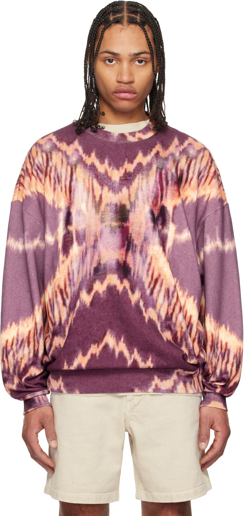 Cветр ISABEL MARANT Isabel Marant Dobbie Tie-Dye Sweatshirt Фіолетовий | 25PSW0156HA-C1M03H