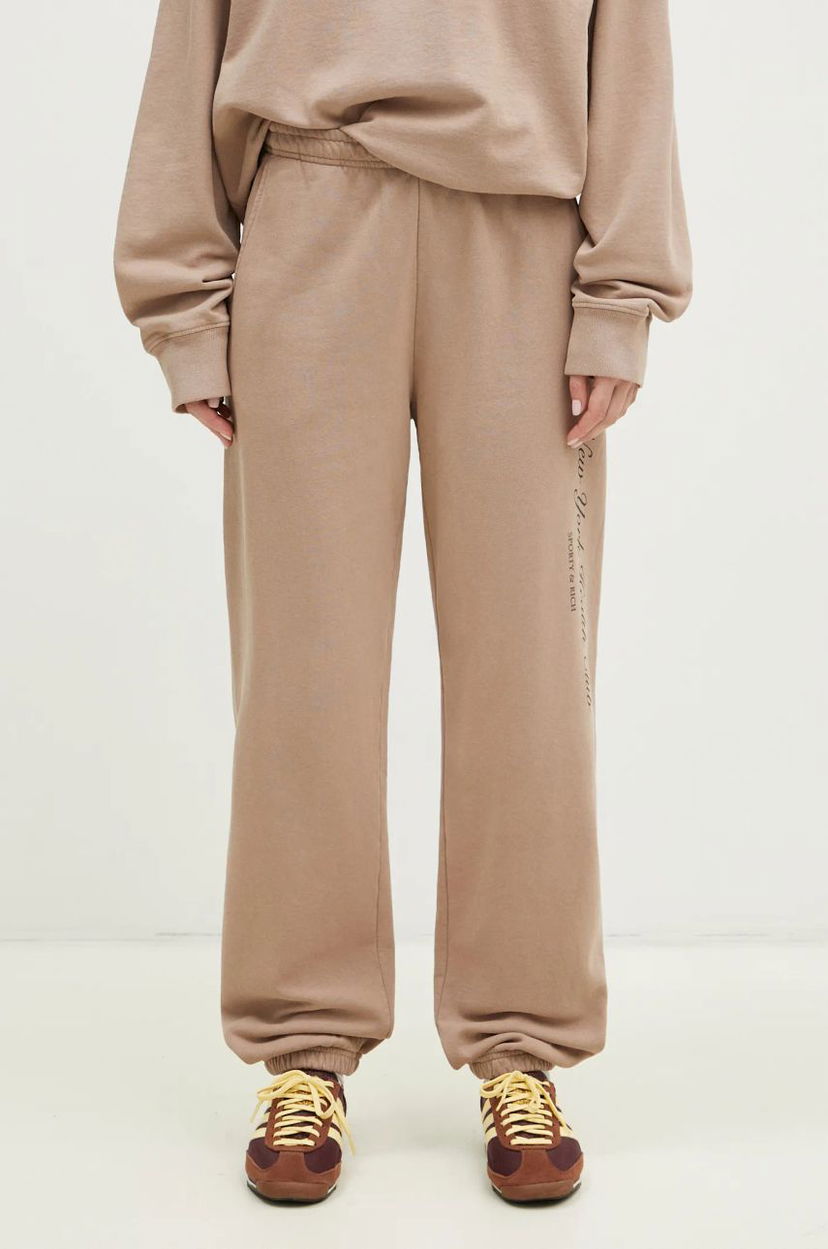 Спортивні штани Sporty & Rich Sporty & Rich NY Health Club Printed Sweatpants Коричневий | PA036512043BE05