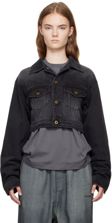 Куртка We11done We11done Cropped Denim Jacket чорний | WD-DJ2-24-337-W-BK, 0