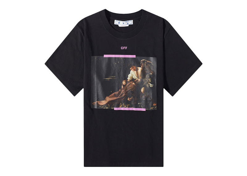 Футболка Off-White Arrow Caravaggio St Fran Slim Tee Black/Multi чорний | OMAA027S23JER0031034