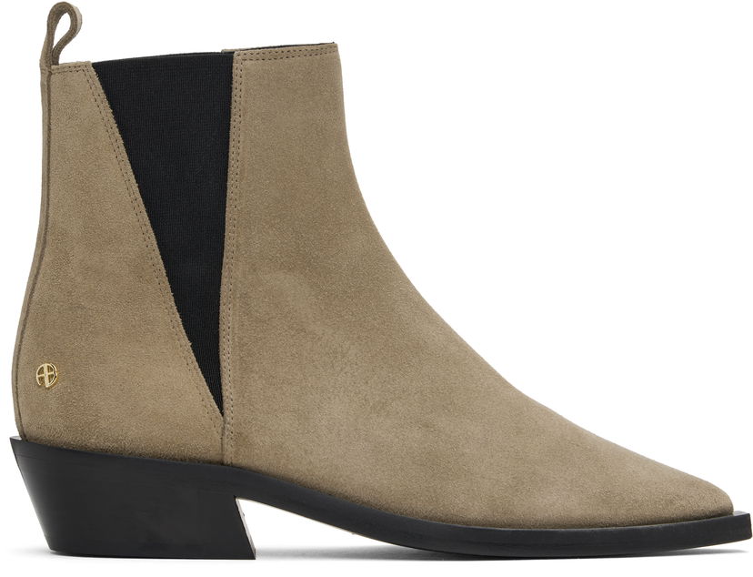 Одяг Anine Bing Anine Bing Bekah Suede Flat Ankle Boots бежевий | A-14-10197-TPU1