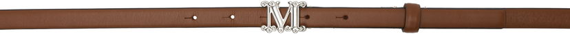 Ремені Max Mara Max Mara Leather Monogram Belt Коричневий | 2514501011600