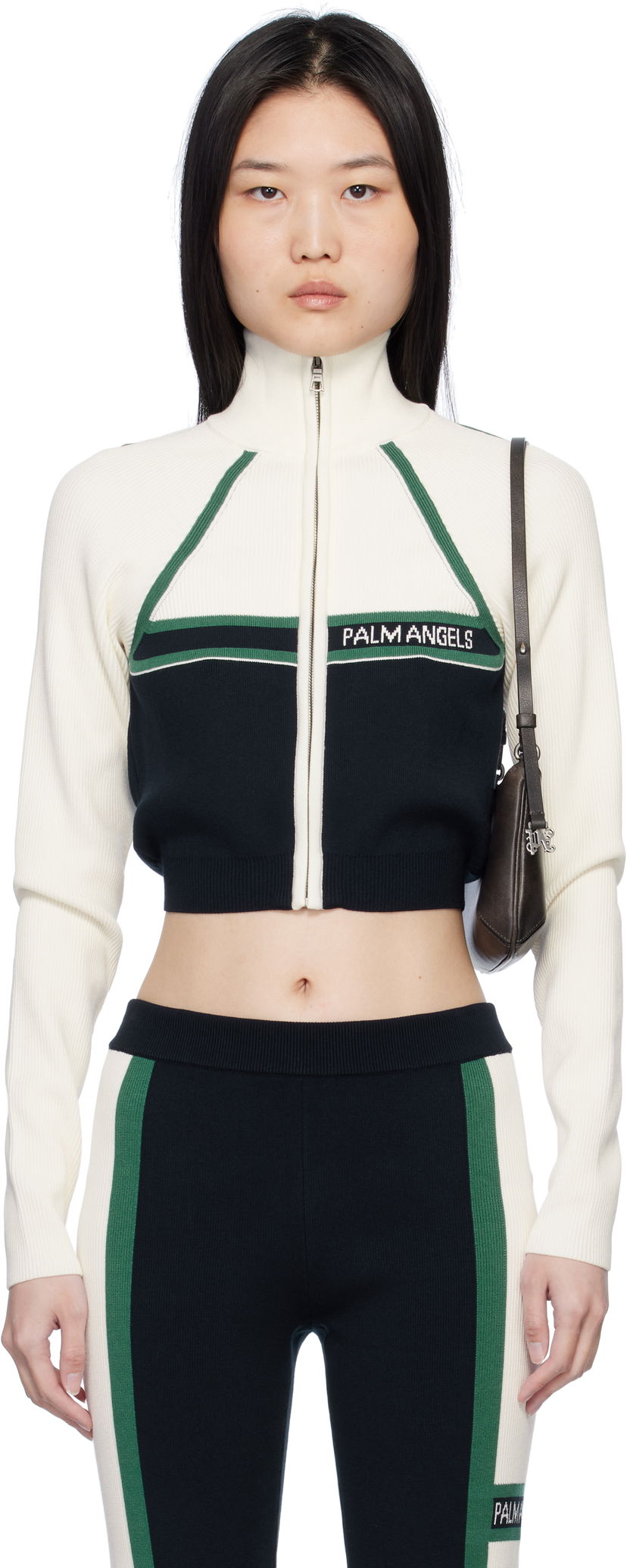 Куртка Palm Angels Racing Zip Jacket білий | PWHF033S25KNI0014603