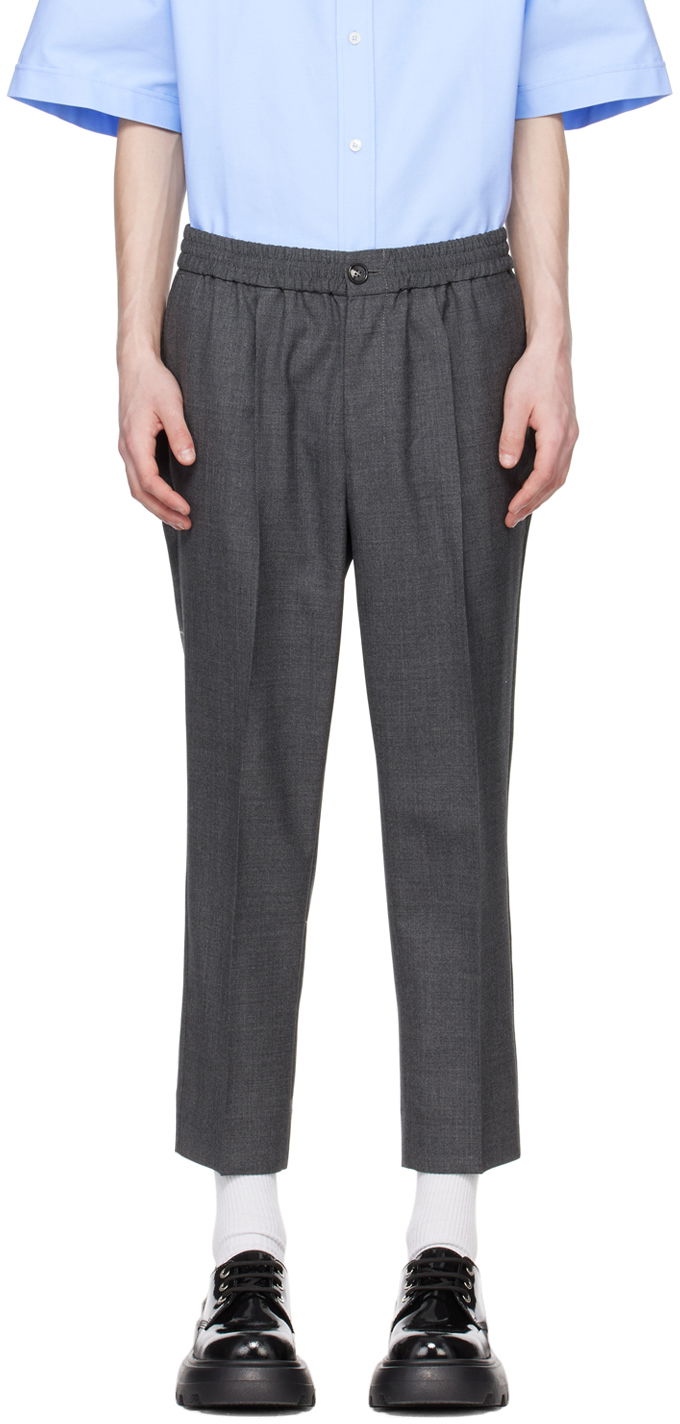 Штани AMI Paris Elasticized Trousers Сірий | HTR206.WV0043