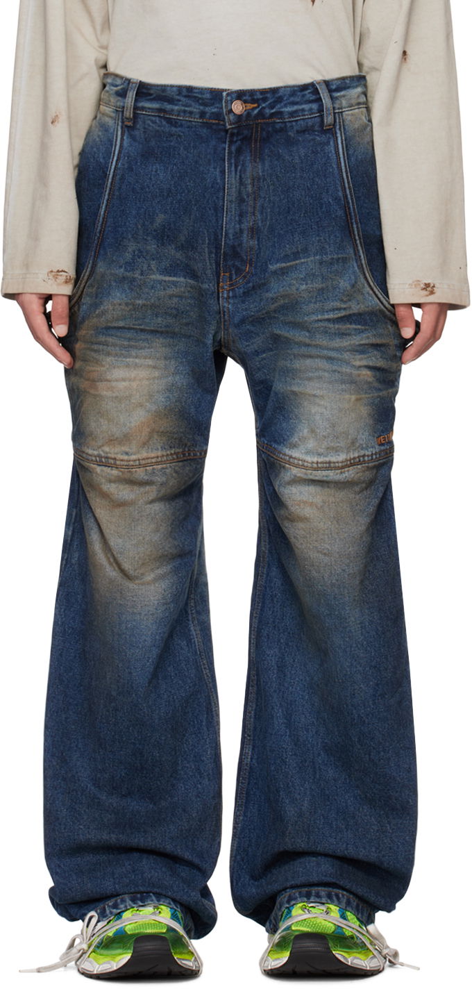 Джинси We11done We11done Wire Carpenter Jeans Синій | WD-DP0-24-339-M-NV