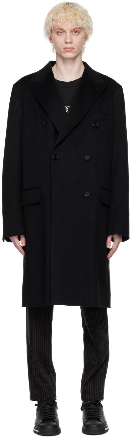 Пальто Dolce & Gabbana Black Deconstructed Coat чорний | G033FTFU20O