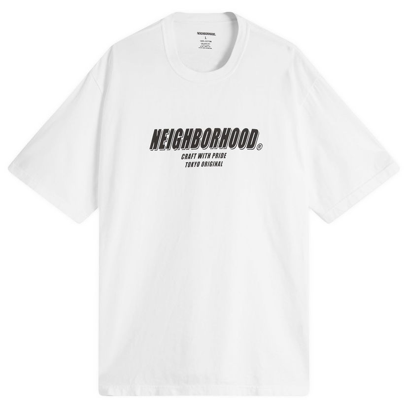 Футболка Neighborhood Neighborhood SS-1 T-Shirt, Size Large білий | 251PCNH-ST01-WHT