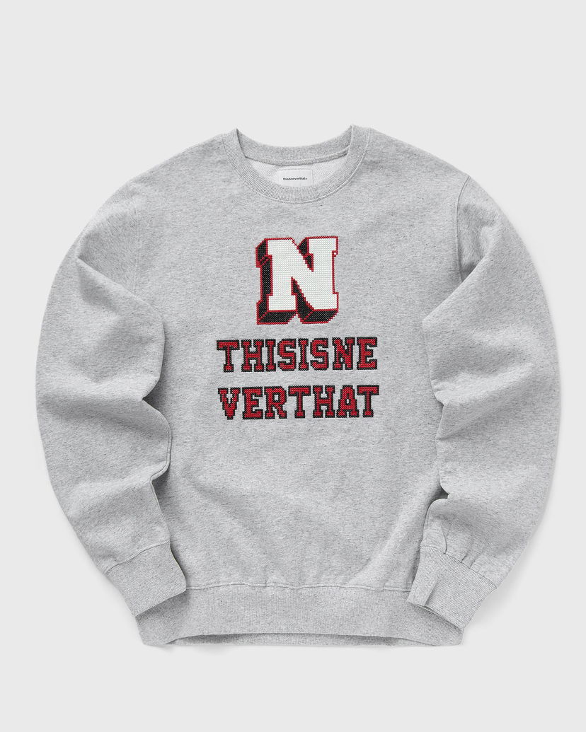 Світшоти thisisneverthat Cross Stitch Graphic Sweatshirt Сірий | TN251TSWCW04HGR