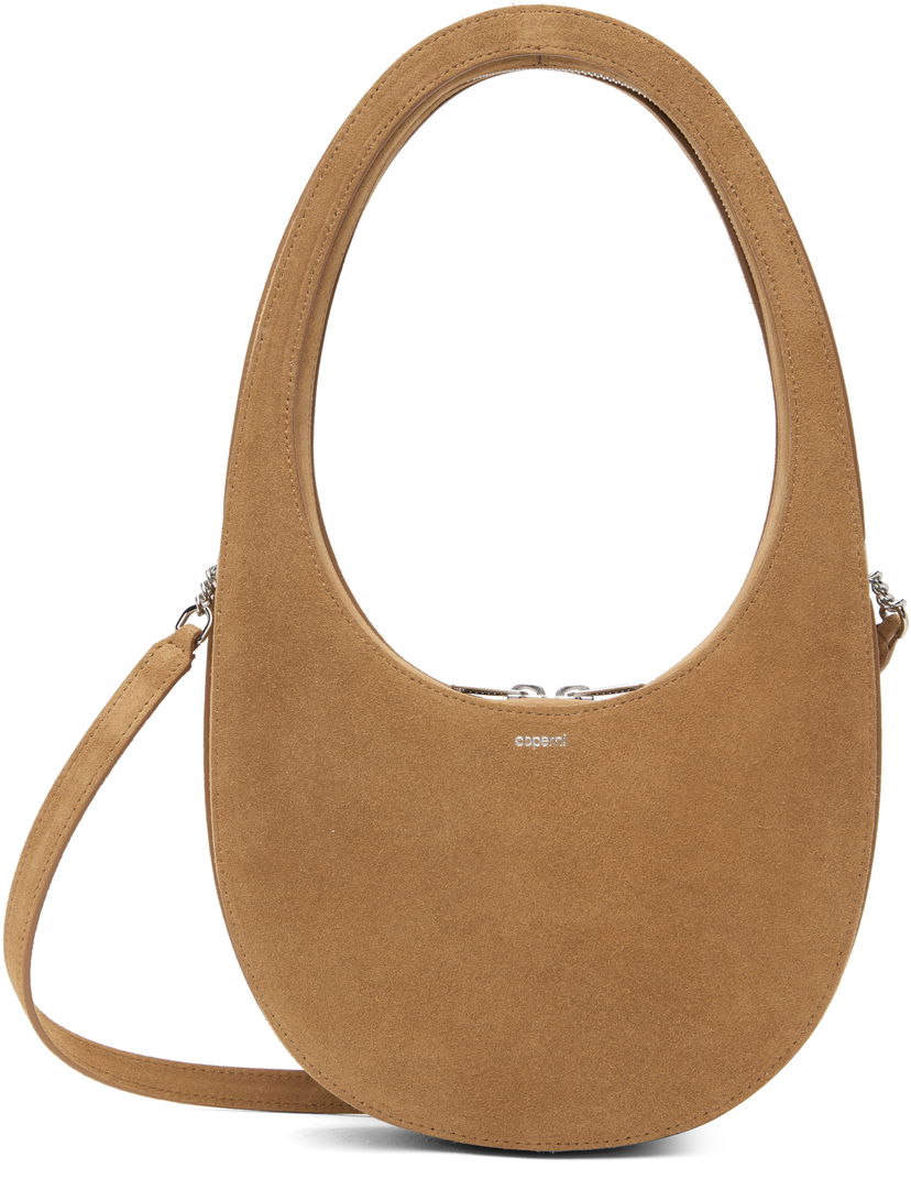 Сумочка Coperni Coperni Swipe Suede Crossbody Bag Коричневий | COPBA38F6049