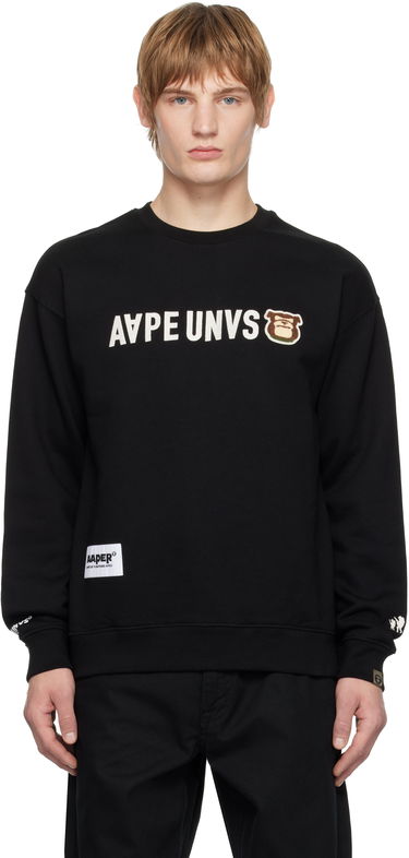 Світшоти AAPE by A Bathing Ape AAPE by A Bathing Ape 'AAPER' Crewneck Sweatshirt чорний | AAPSWMB379XXNBKX, 0