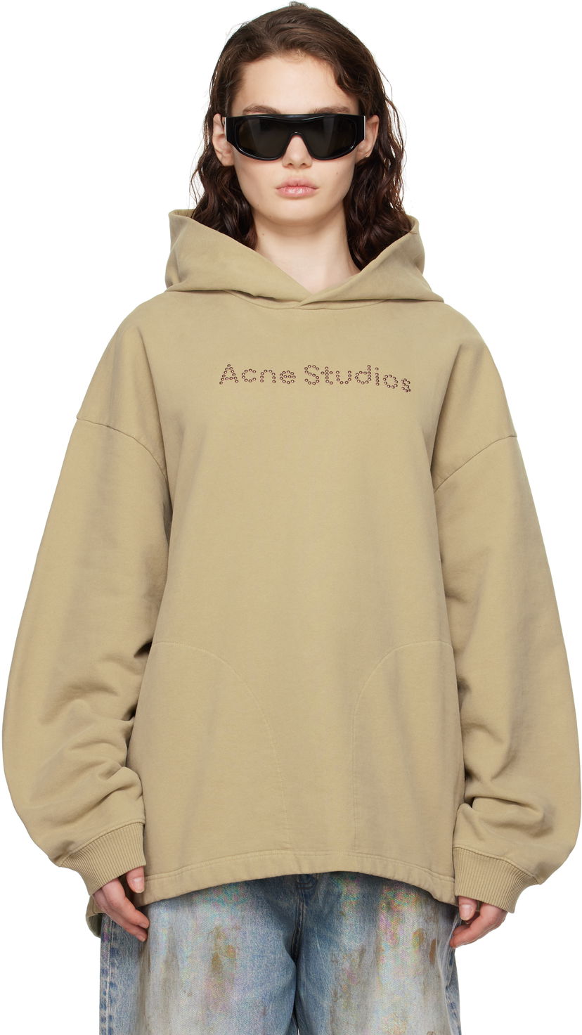 Світшоти Acne Studios Acne Studios Logo Hoodie бежевий | CI0192-