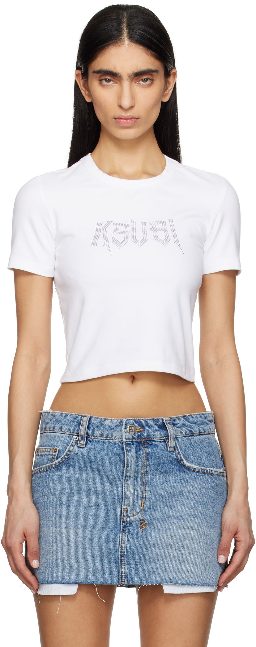 Кроп-топи Ksubi Ksubi Kingdom Baby Cropped T-Shirt білий | WSP25TE006