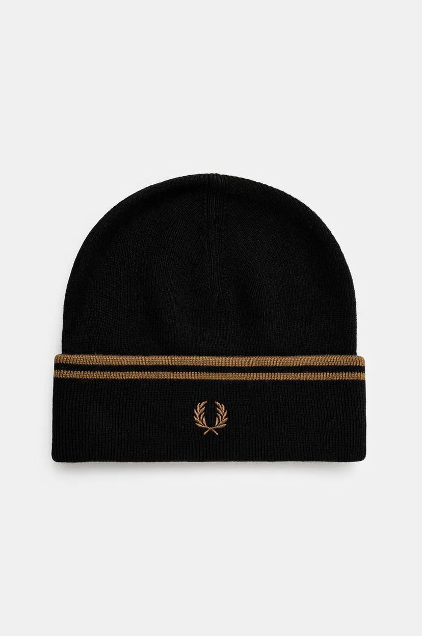 Шапка Fred Perry Twin Tipped Merino Wool Beanie чорний | C9150.S77