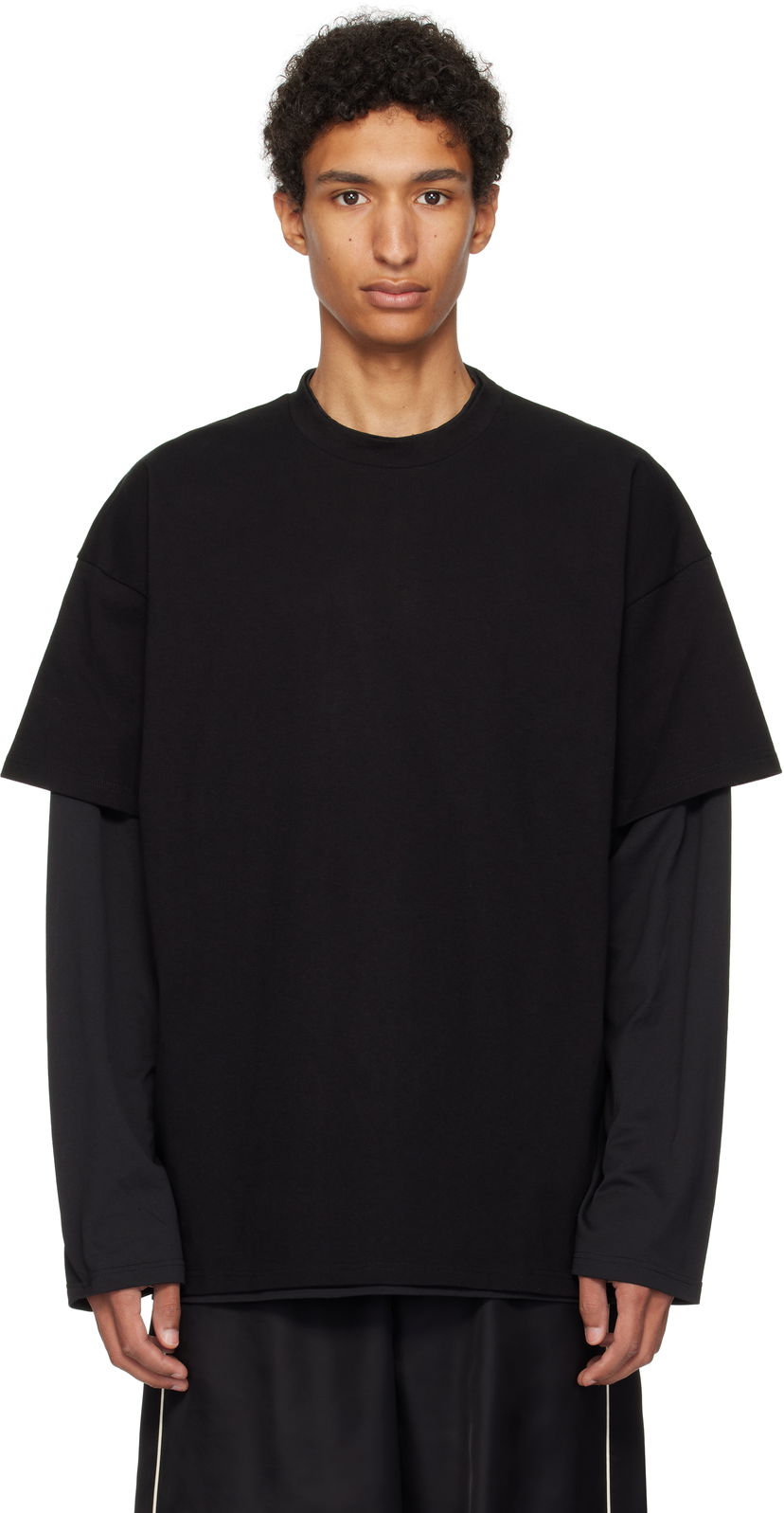 Футболка Jil Sander Jil Sander Cotton Crew-Neck T-Shirt чорний | J61GC0001_J20332