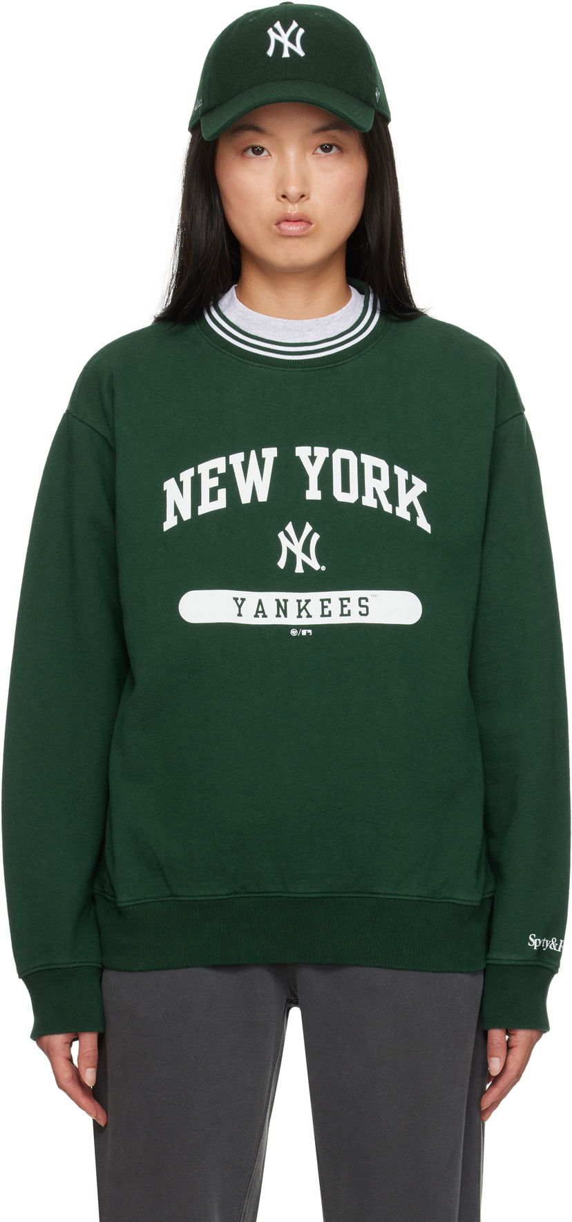Світшоти Sporty & Rich Sporty & Rich '47 Edition New York Yankees Crewneck Sweatshirt Зелений | ST045505634GR10