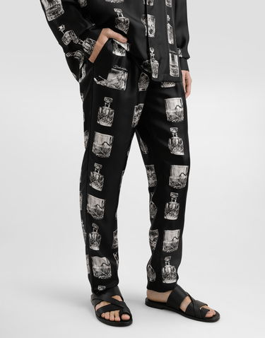 піжами Dolce & Gabbana Silk Pajama Pants With Whiskey Print чорний | GVCRATHI1V0HN5IA, 3