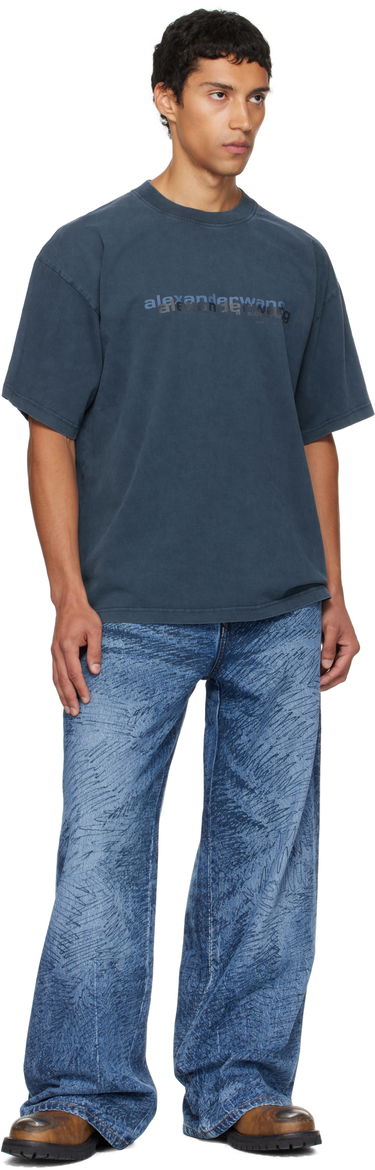 Джинси Alexander Wang Relaxed Graphic Print Jeans Синій | 6DC3254830, 3