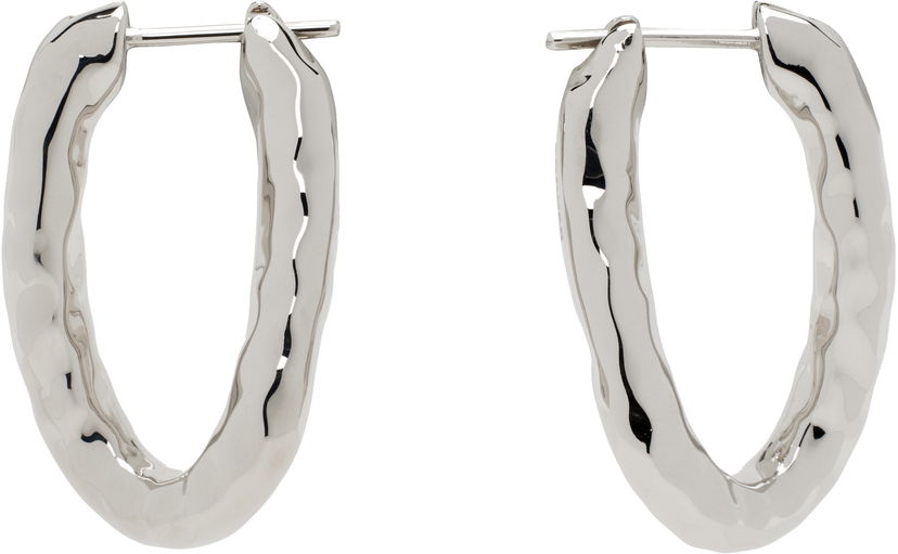 Сережки Jil Sander Jil Sander Molten Hoop Earrings Металік | J11VG0256_P6959