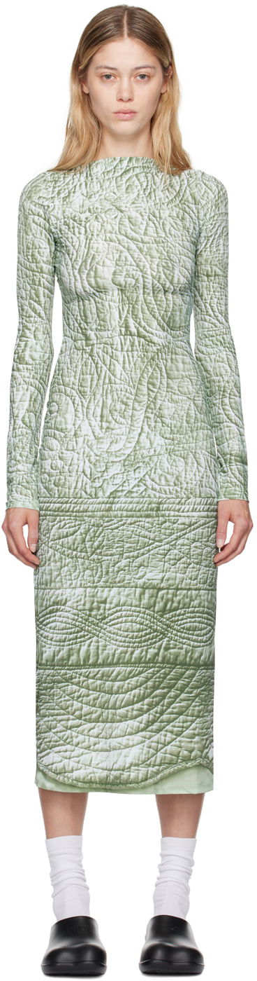 плаття Maison Margiela MM6 Green Printed Midi Dress Сірий | S52DD0046 M20024