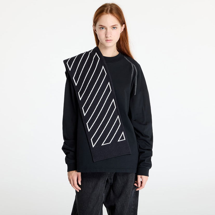Шарф Off-White Off-White Kids Bookish Diag Scarf чорний | OBMA001F24KNI0011003