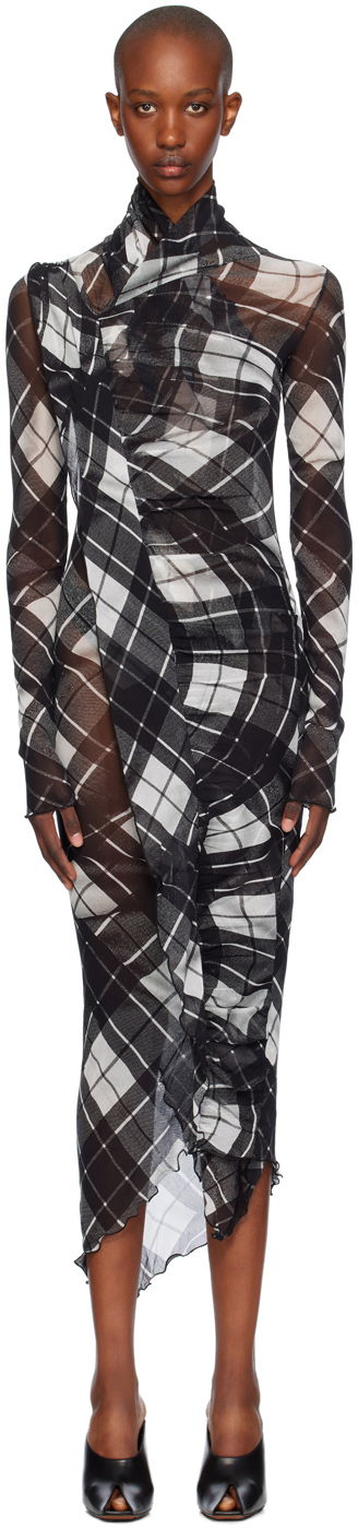 плаття Jean Paul Gaultier Jean Paul Gaultier Distorted Tartan Midi Dress Різнокольоровий | 24/31-F-RO297-T573-000201