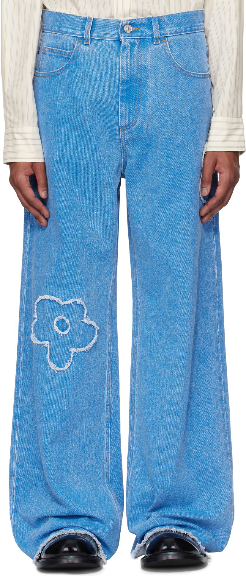 Джинси Marni Marni Patch Mid Rise Jeans Синій | PUJU0019Q2 USCX34