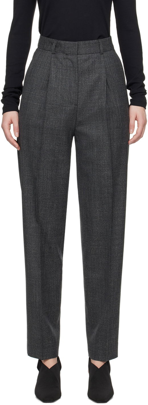 Штани TOTEME TOTEME Single-Pleat Trousers Сірий | 242-WRB1625-FB0110