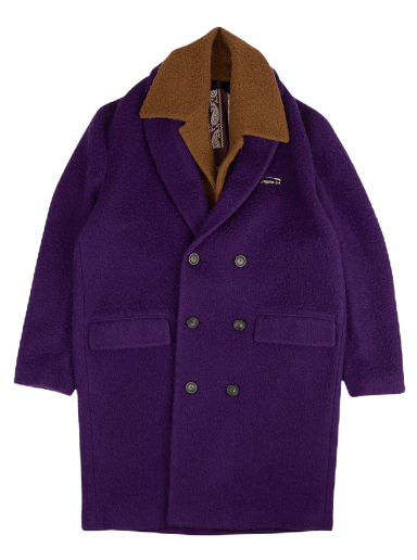 Пальто Palm Angels Double Breasted Fuzzy Brown Coat Фіолетовий | PMEA078E196200063800