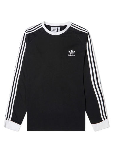 Футболка adidas Originals Long Sleeve 3 Stripe Tee чорний | IA4877