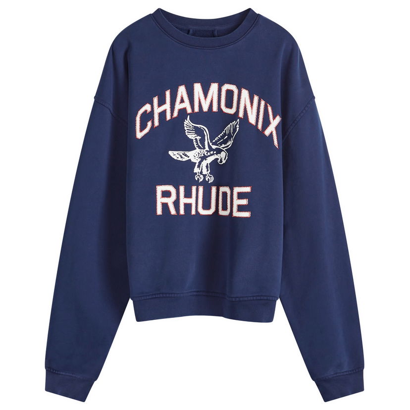 Світшоти Rhude Chamonix Eagle Graphic Sweatshirt Синій | RHPF24ST13012