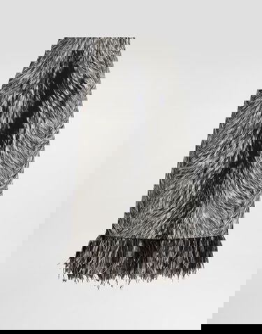 Спідниця Dolce & Gabbana Calf-length Pencil Skirt With Fur Print And Feathered Detailing Grey Сірий | F4C1ITFSA71HI3VQ, 0