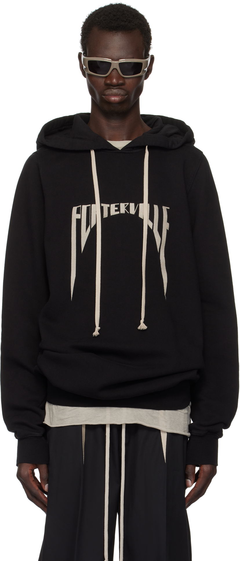 Світшоти Rick Owens Organic Cotton Hoodie чорний | RR02D6282 FEM7