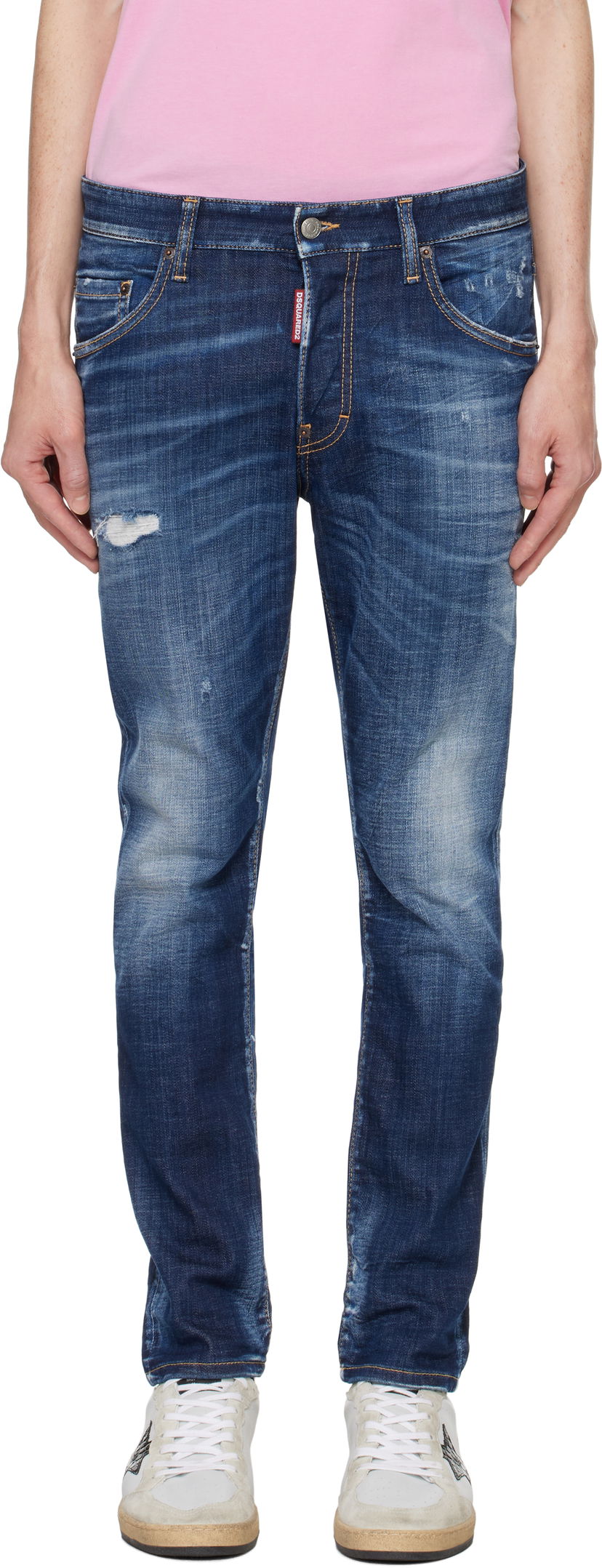 Джинси DSQUARED2 Skater Jeans Синій | S74LB1574_S30342