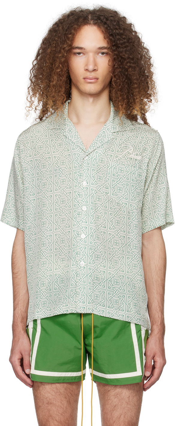 Сорочка Rhude Cravat Shirt "Off-White & Green" Зелений | RHPS24SR06174325