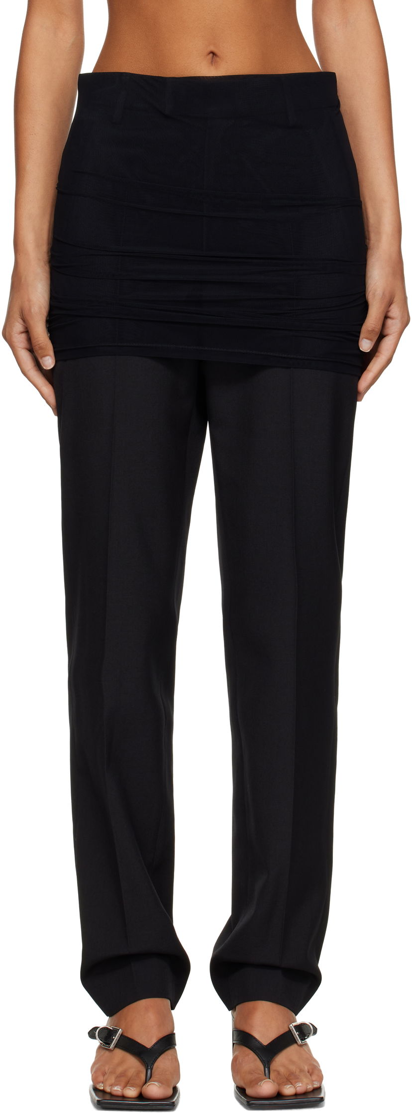 Штани Maison Margiela MM6 Maison Margiela Light Wool Blend Trousers чорний | S62KB0248 M35436
