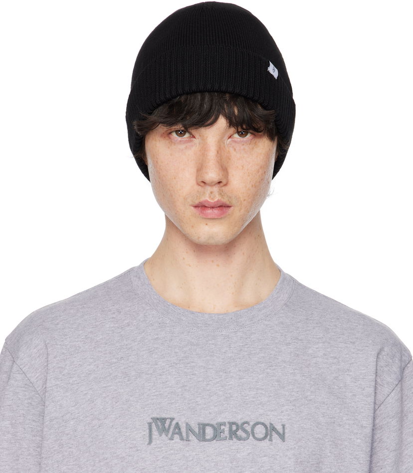 Шапка JW Anderson JW Anderson Knitted Beanie чорний | KW1370-YN0008