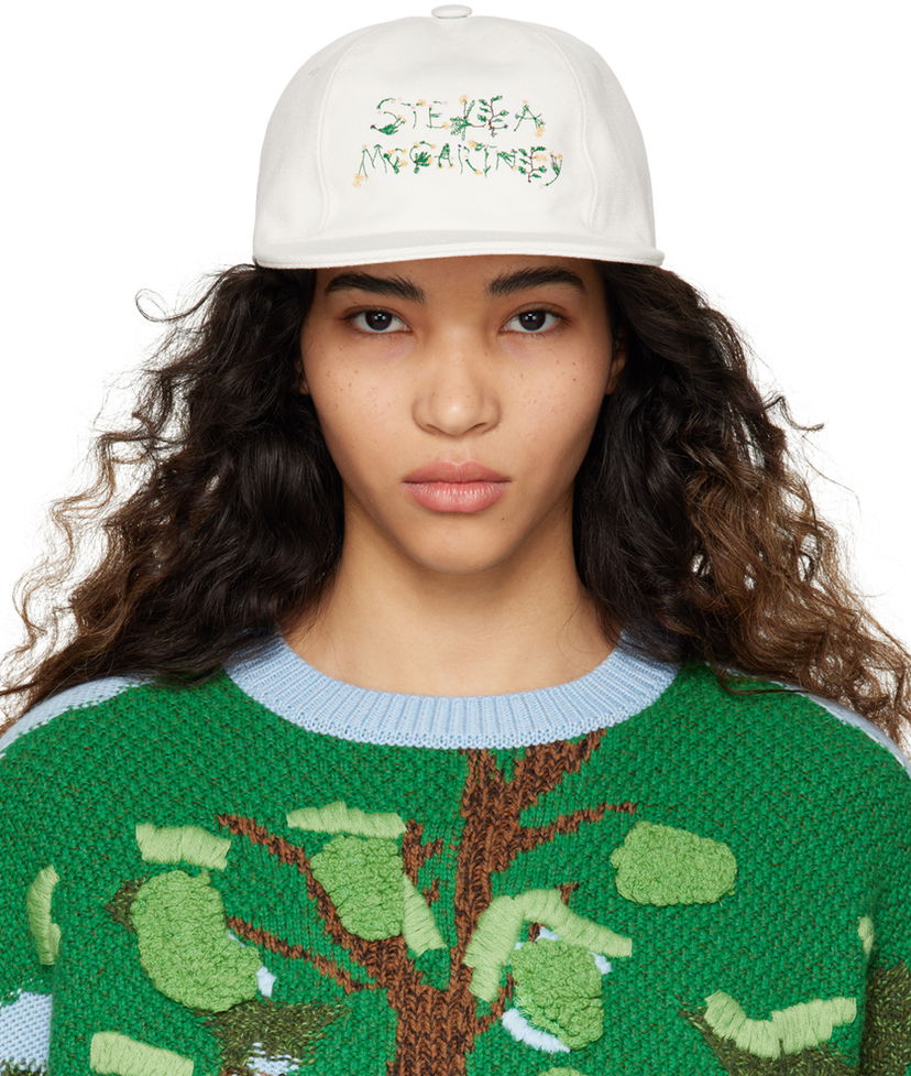 Кепка Stella McCartney Stella McCartney Embroidered Cap білий | 570194WP0172