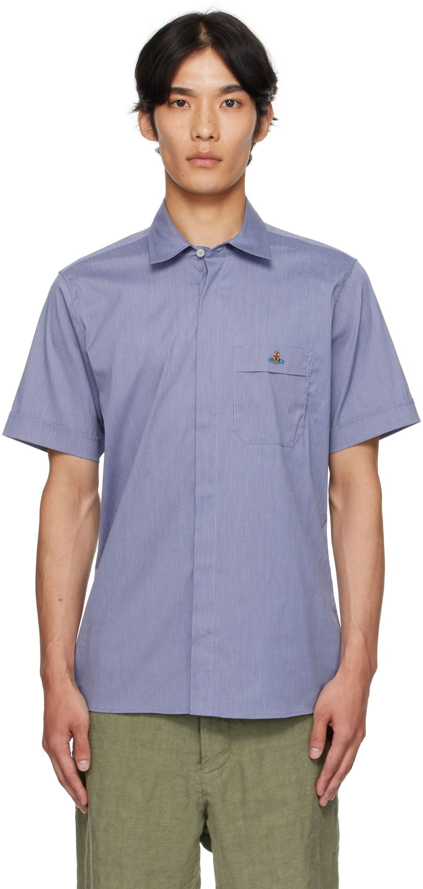 Сорочка Vivienne Westwood Vivienne Westwood Classic Short Sleeve Shirt Синій | 24010004-W012Z-